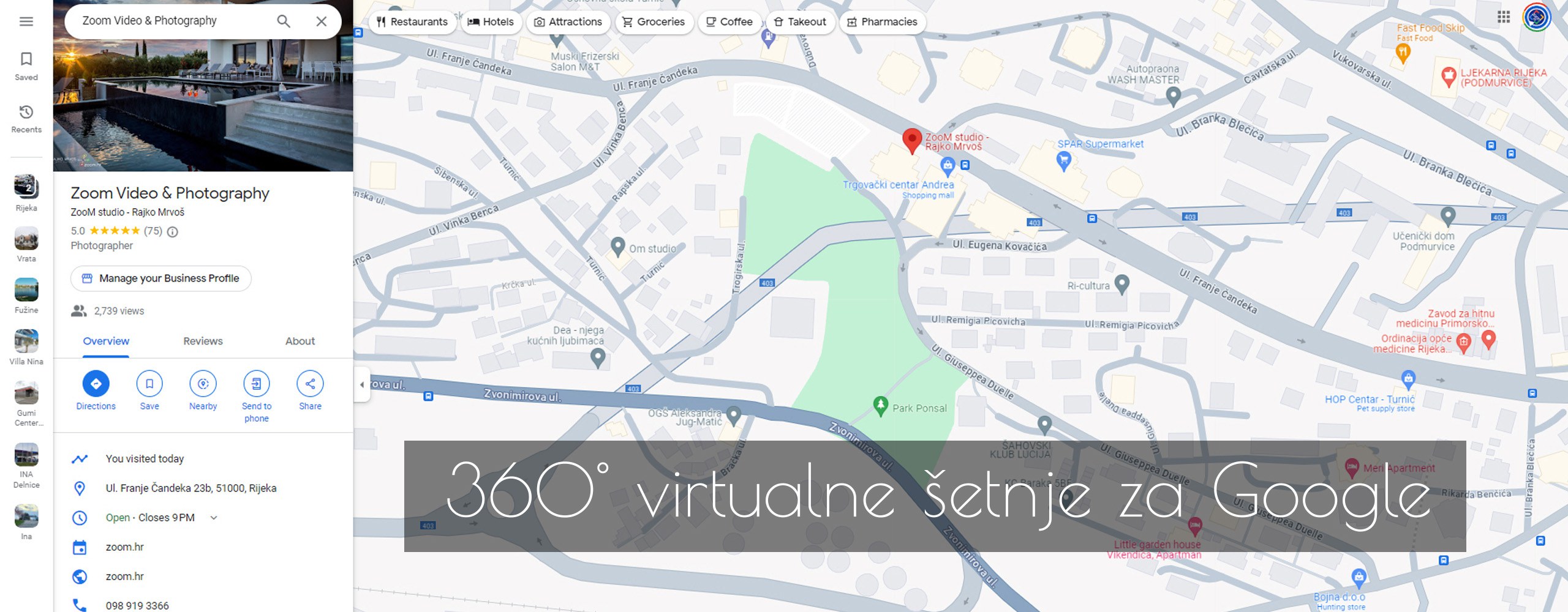 360 virtualna šetnja za Google